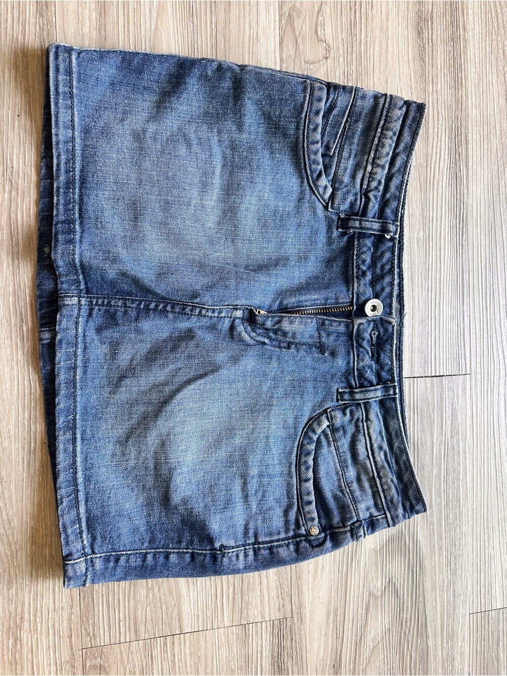 Classic Blue Denim Mini Skirt - Casual Women Jeans